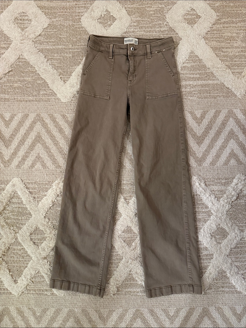 Girls Abercrombie High Rise Wide Leg Jeans